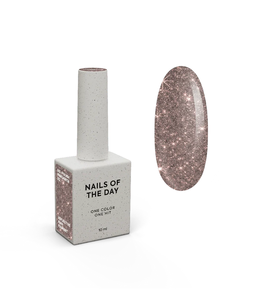 NAILSOFTHENIGHT Margarita gel polish - esmalte nude rosado reflectante, 10 ml