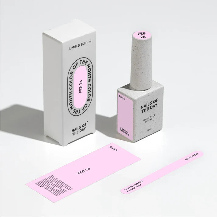 NAILSOFTHEDAY Color del Mes Febrero 2026 — Rosa Pastel Blush, 10 ml