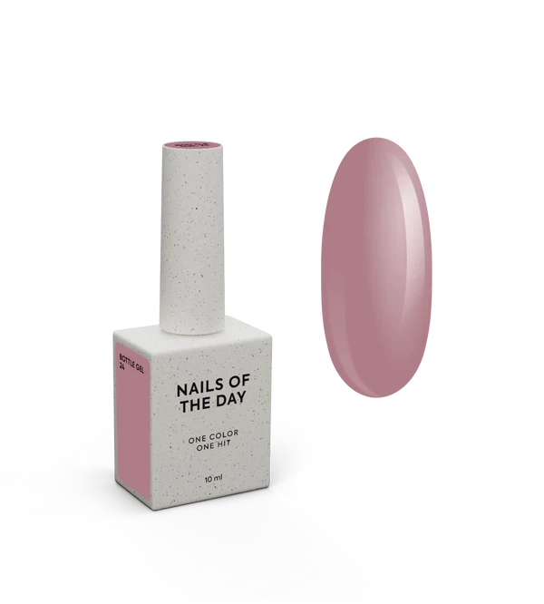 NAILSOFTHEDAY Bottle Gel 24 – gel ultraresistente nude para el refuerzo de uñas, 10 ml