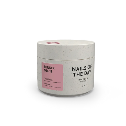 NAILSOFTHEDAY Builder Gel 12 - Rosa nude, 30 ml