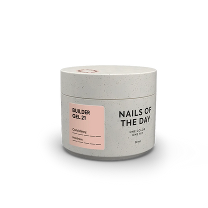 NAILSOFTHEDAY Builder Gel 21 - Nude cálido, 30 ml