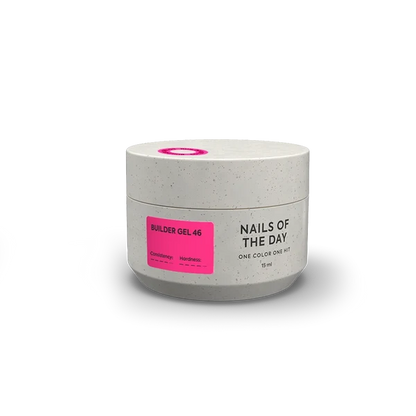 NAILSOFTHEDAY Builder Gel 46 — Gel Constructor Rosa Intenso (15 ml)