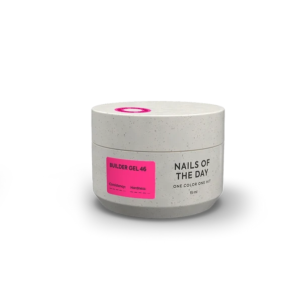 NAILSOFTHEDAY Builder Gel 46 — Gel Constructor Rosa Intenso (15 ml)