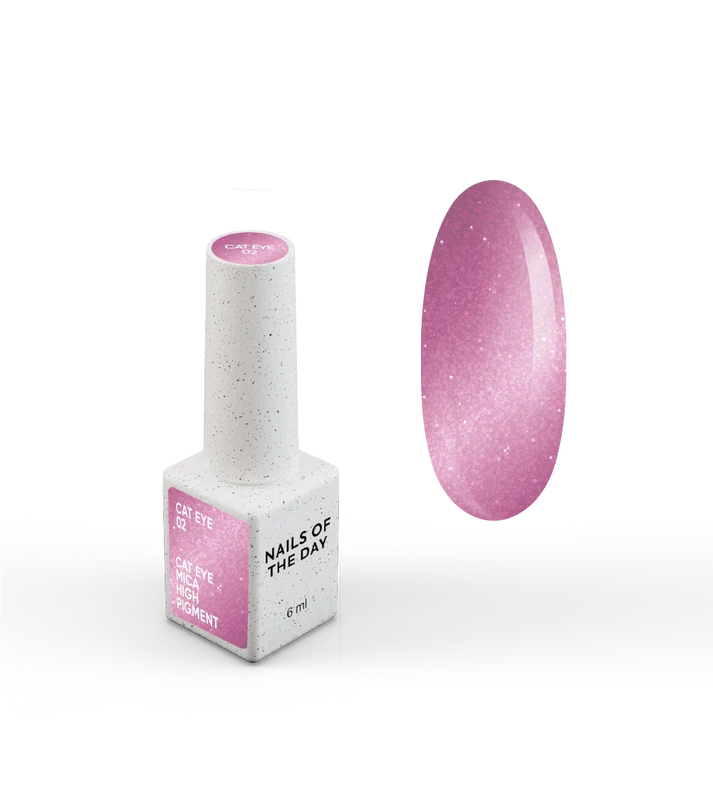 NAILSOFTHEDAY Gel polish Cat Eye 02 — esmalte semipermanente rosa efecto ojo de gato, 6 ml.
