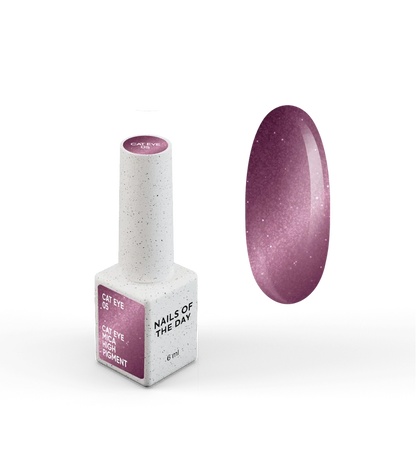 NAILSOFTHEDAY Gel Polish Cat Eye 05 — esmalte semipermanente rosa oscuro efecto ojo de gato, 6 ml.