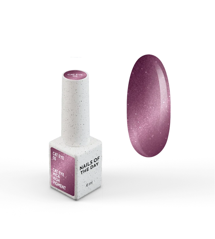 NAILSOFTHEDAY Gel Polish Cat Eye 05 — esmalte semipermanente rosa oscuro efecto ojo de gato, 6 ml.