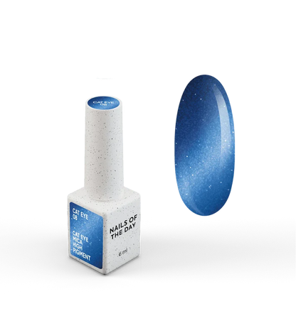 NAILSOFTHEDAY Gel Polish Cat Eye 08 — esmalte semipermanente azul, 6 ml.