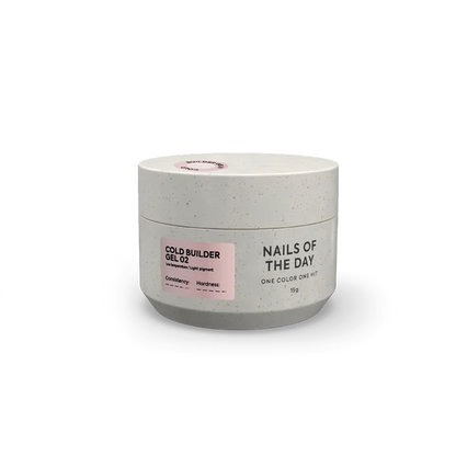 NAILSOFTHEDAY Cold Builder Gel 02 — gel constructor nude rosado para extensión de uñas, 15 ml.