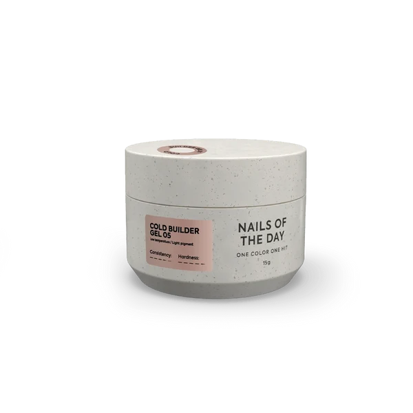 NAILSOFTHEDAY Cold Builder Gel 05 — gel constructor nude frío para extensión de uñas, 15 ml.