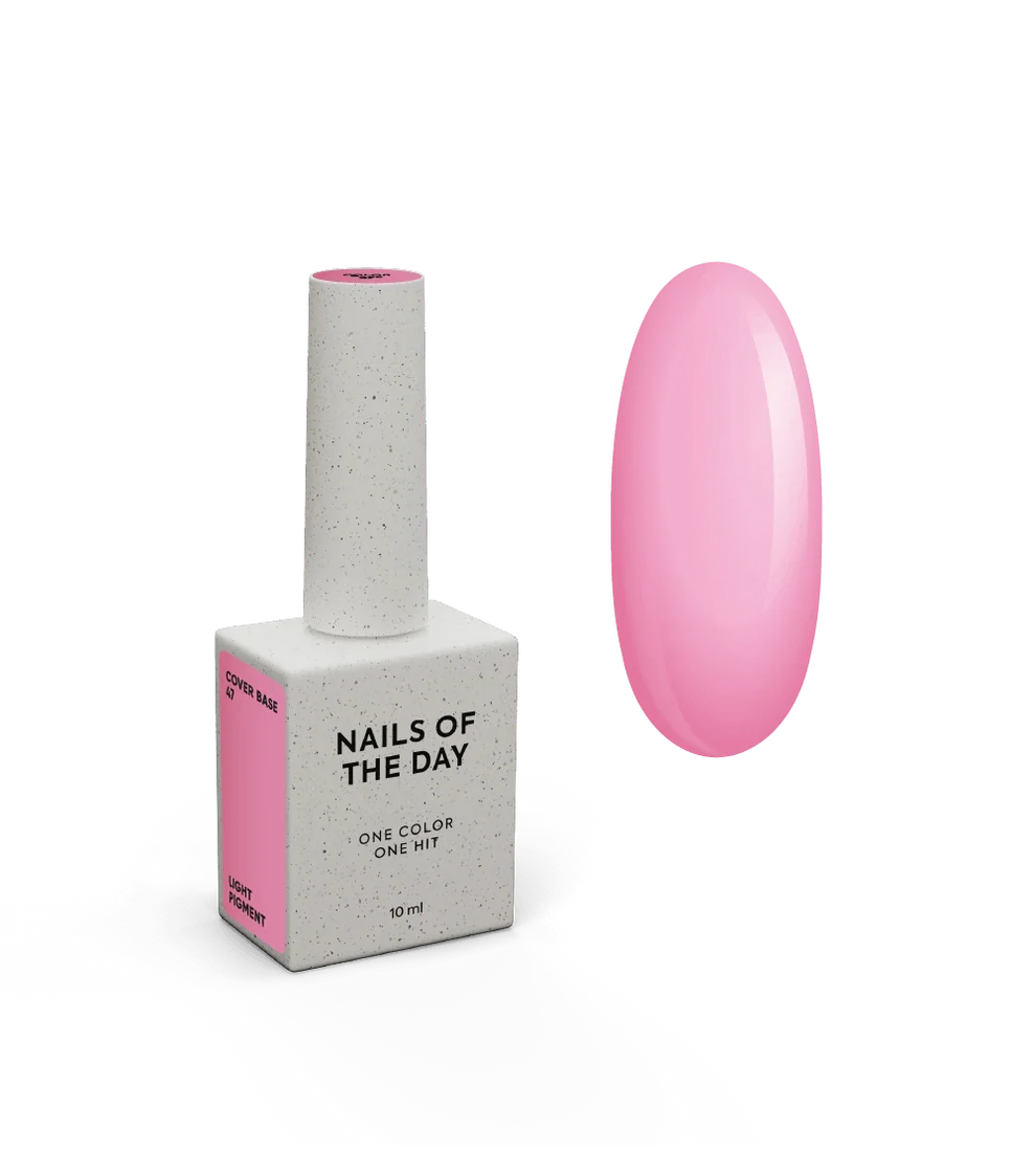 Cover Base 47 Light Pigment – base rosa intenso semitransparente, 10 ml