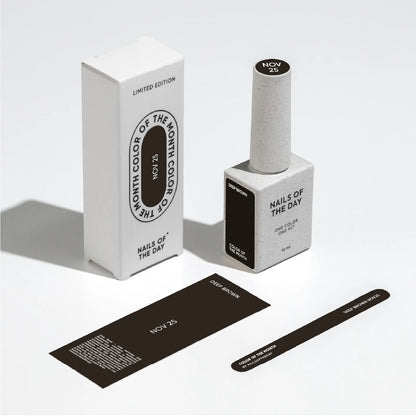 NAILSOFTHEDAY Color del Mes Noviembre 2025 – Marrón Chocolate Brown, 10 ml