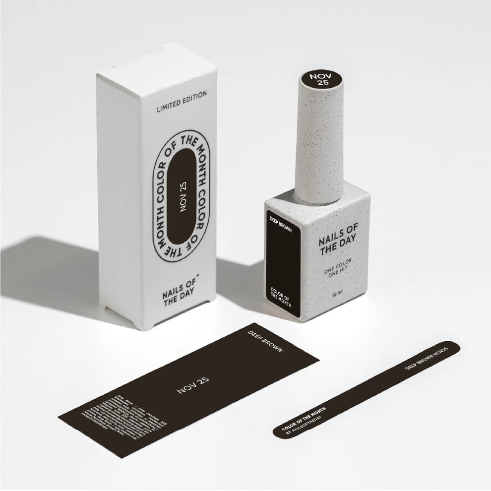 NAILSOFTHEDAY Color del Mes Noviembre 2025 – Marrón Chocolate Brown, 10 ml