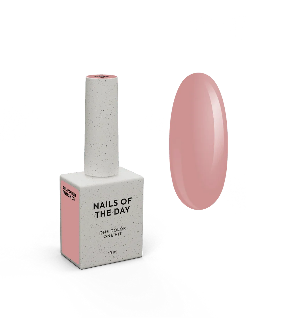 NAILSOFTHEDAY French 03 — esmalte nude traslúcido, 10 ml