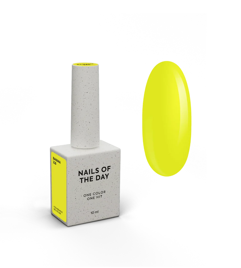 NAILSOFTHEDAY Gel Polish Banana — esmalte semipermanente amarillo neón, 10 ml