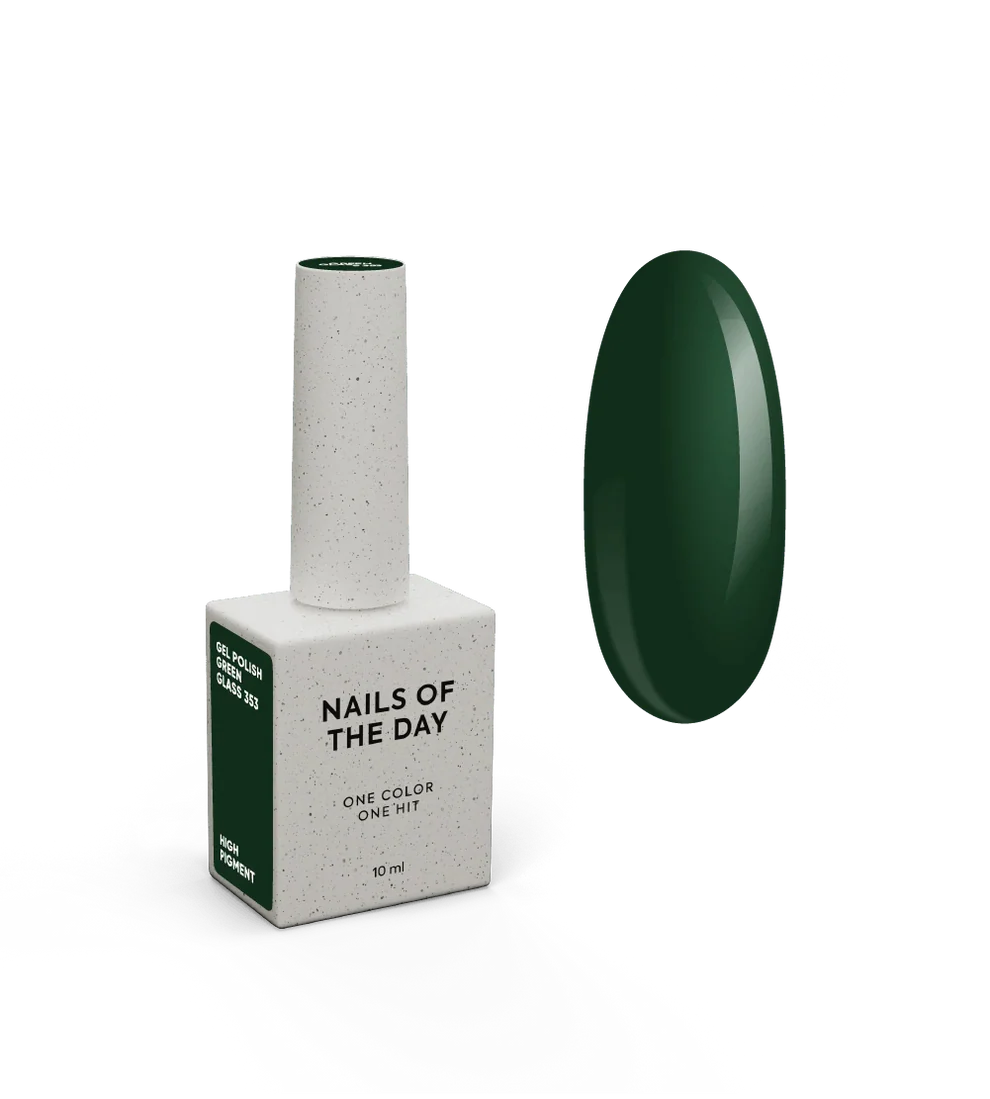 NAILSOFTHEDAY Let's Special Green Glass 353- Esmalte Semi verde esmeralda, 10 ml