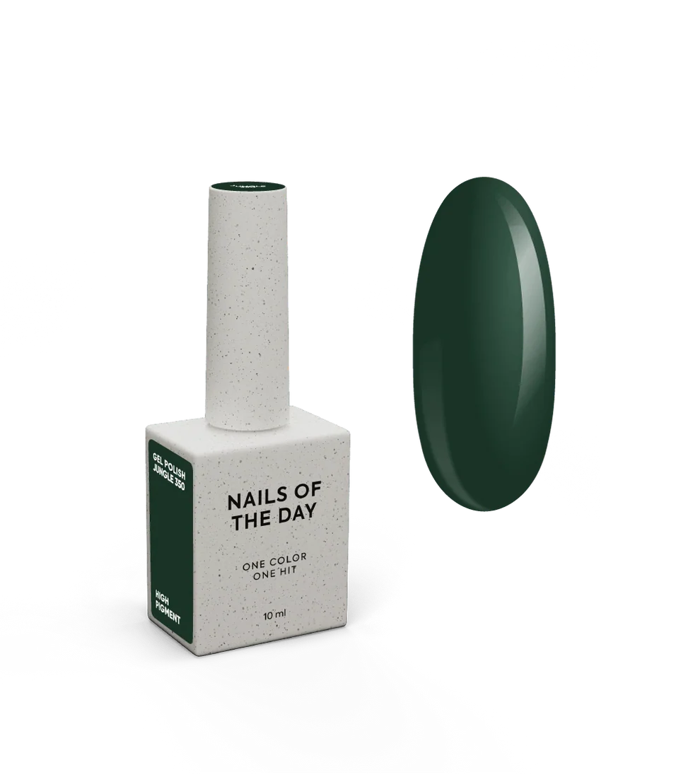 NAILSOFTHEDAY Let’s Special Jungle 350— esmalte verde oscuro, 10 ml.
