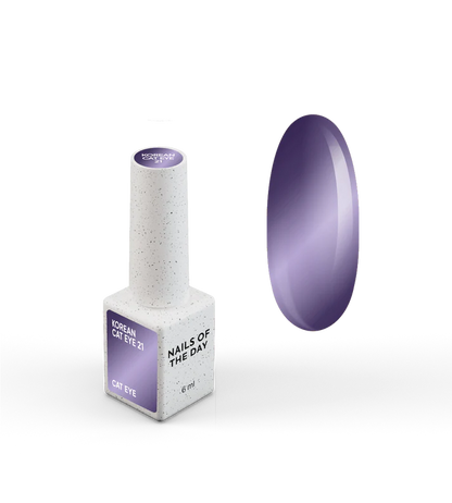 NAILSOFTHEDAY Korean Cat Eye 21 — esmalte en gel efecto ojo de gato en tono ciruela, 6 ml.