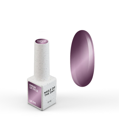 NAILSOFTHEDAY Korean Cat Eye 22 — esmalte en gel efecto ojo de gato en tono lila suave, 6 ml.