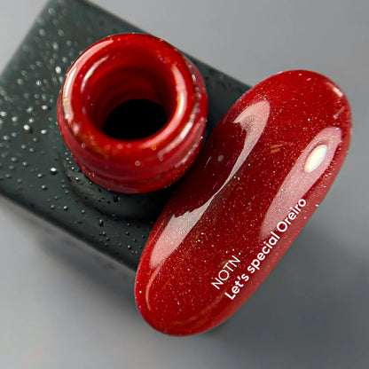 NAILSOFTHENIGHT Let's Special Oreiro 155- Esmalte rojo claro con brillo, 10 ml