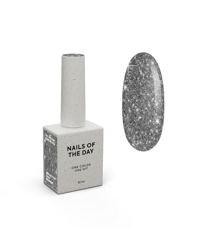 NAILSOFTHENIGHT Martini - Esmalte Semi reflectante plateado, 10 ml