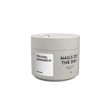 NAILSOFTHEDAY Acrygel Polygel shimmer 01 — Acrygel nude cálido, 30 g
