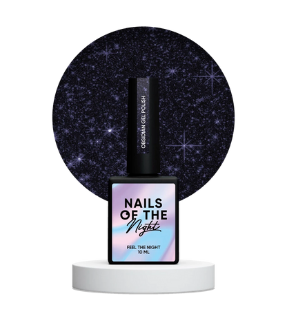 NAILSOFTHENIGHT Obsidian — esmalte semipermanente reflectante grafito, 10 ml