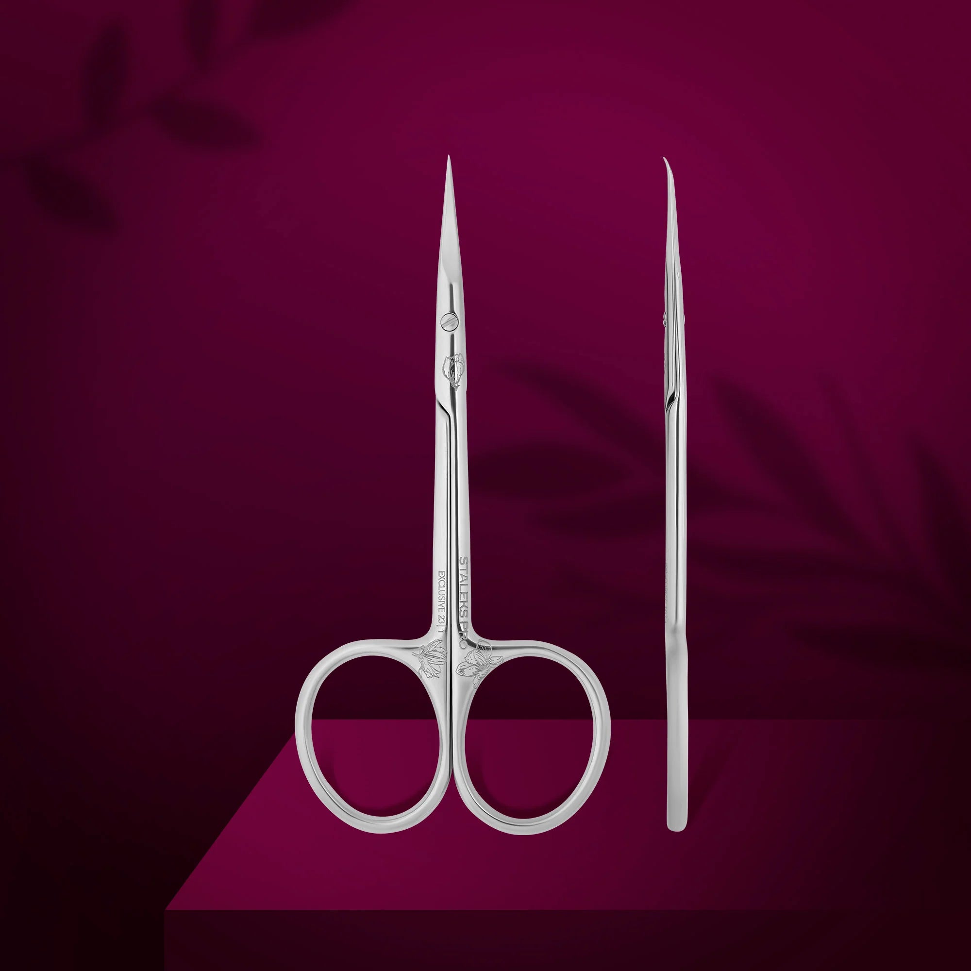 Tijeras profesionales para cutícula con gancho EXCLUSIVE 23 TIPO 1 (magnolia)