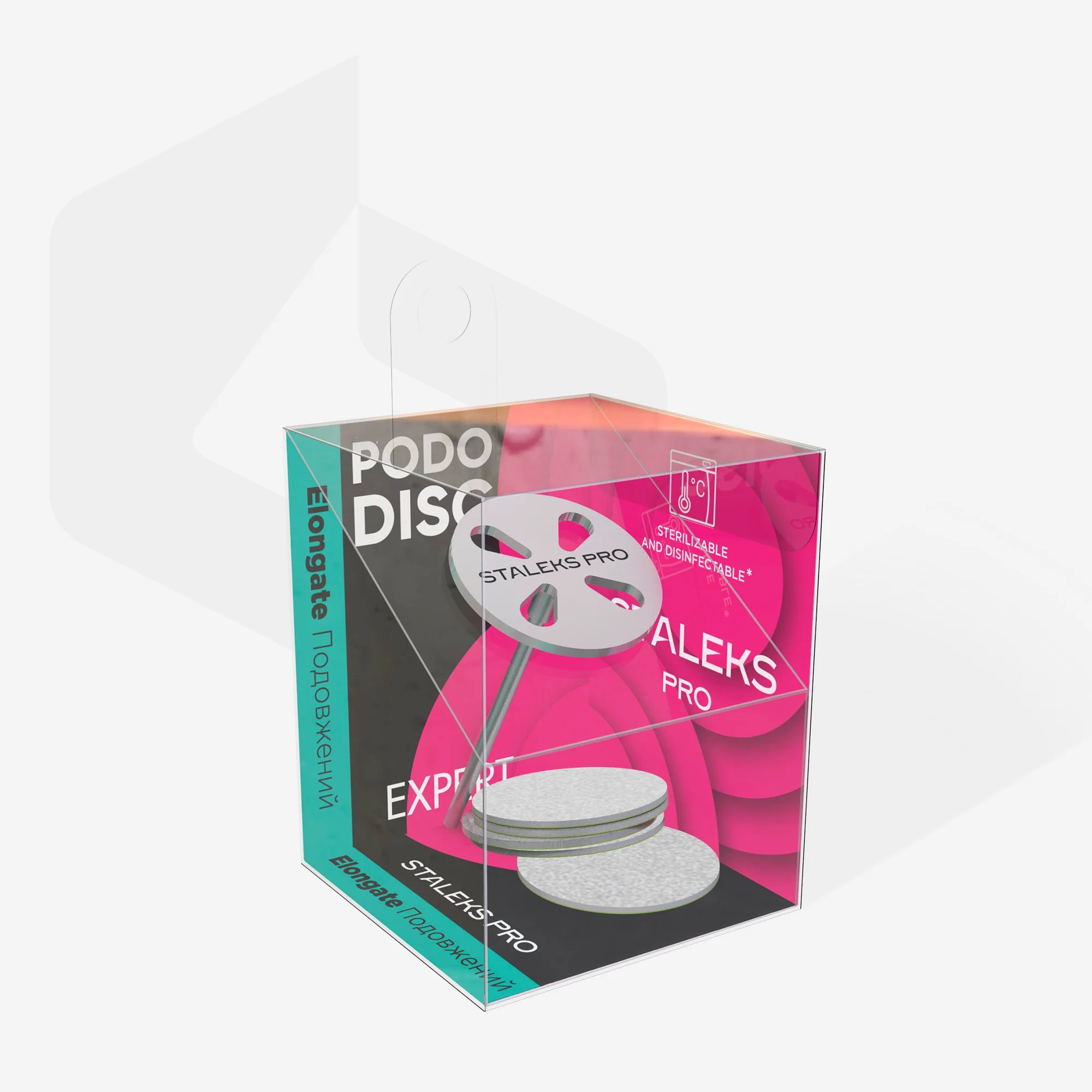 PODODISC alargado EXPERT M diámetro 20 mm y juego de desechables adhesivos grano 180 5 uds