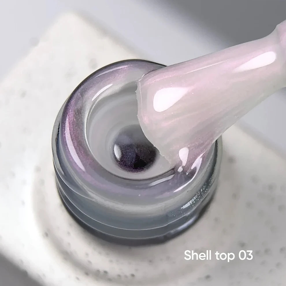 NAILSOFTHEDAY Shell Top 03 — top perlado rosa, 10 ml