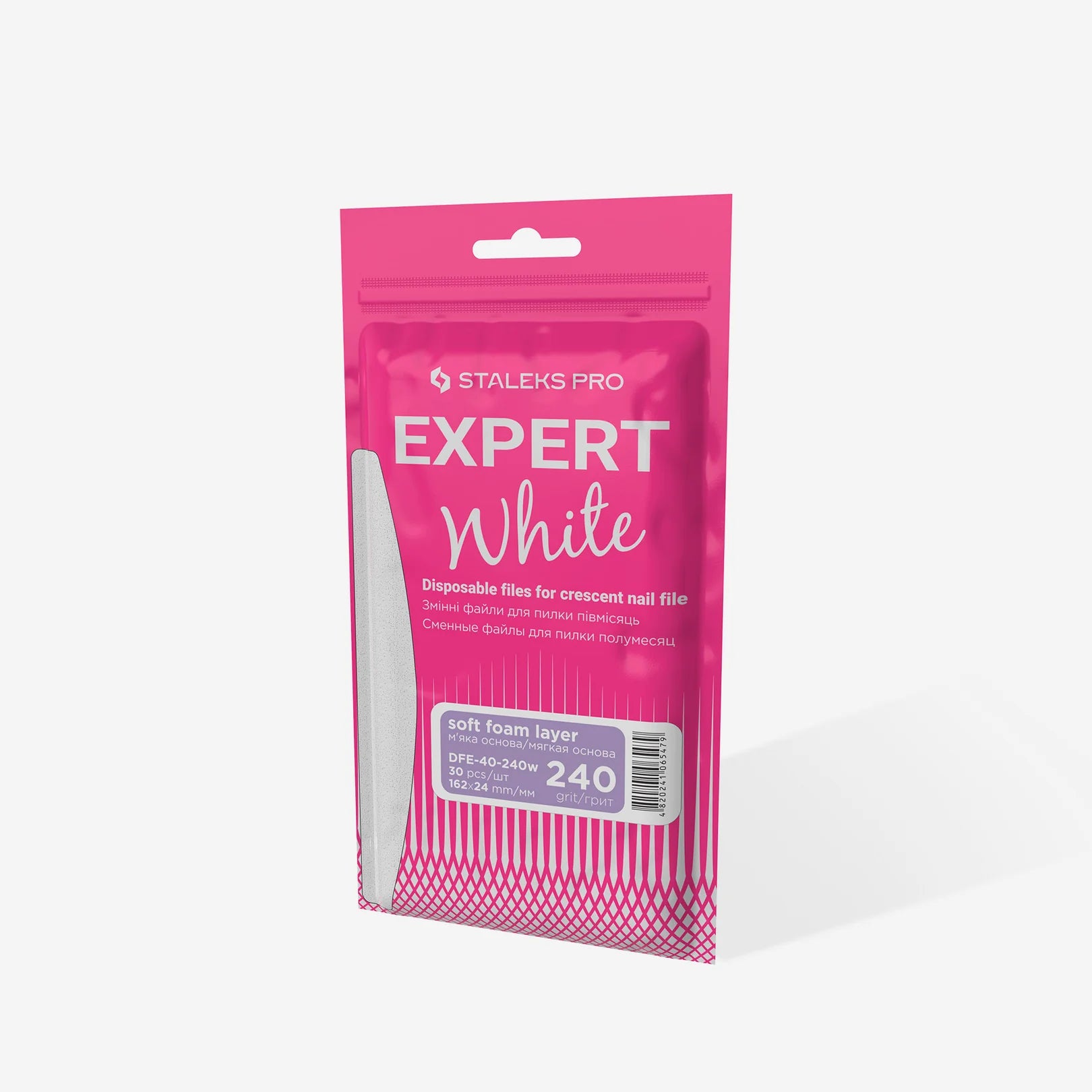 STALEKS EXPERT 40 Limas adhesivas para la lima media luna sobre una base blanda, grano 240 (30 uds.)
