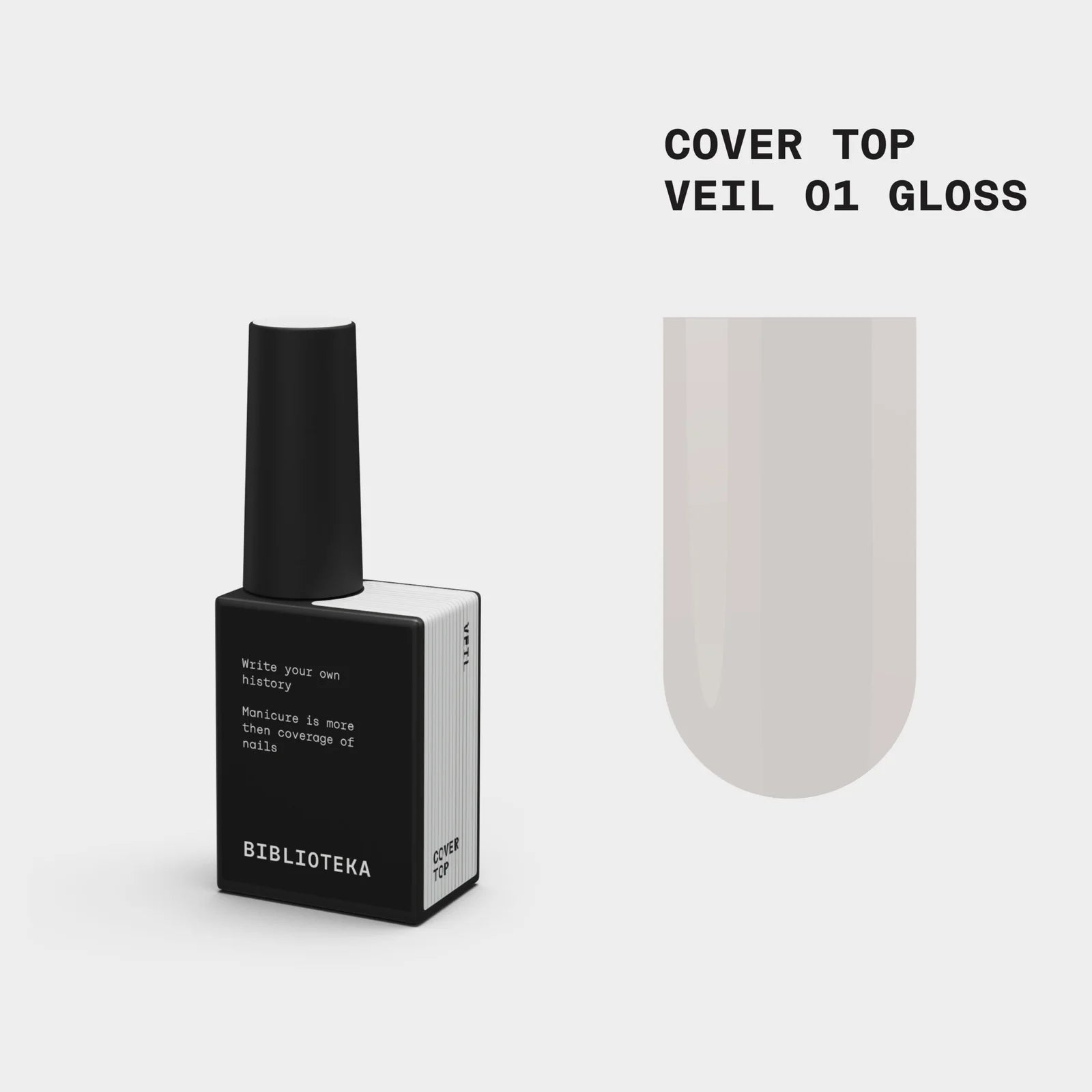 BIBLIOTEKA Gloss Cover TOP № 01 Veil, 10 ml