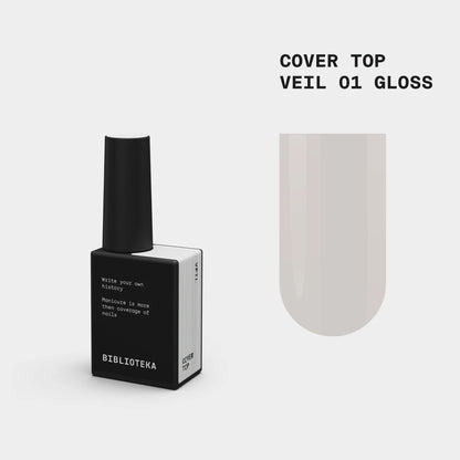 BIBLIOTEKA Gloss Cover TOP № 01 Veil, 10 ml