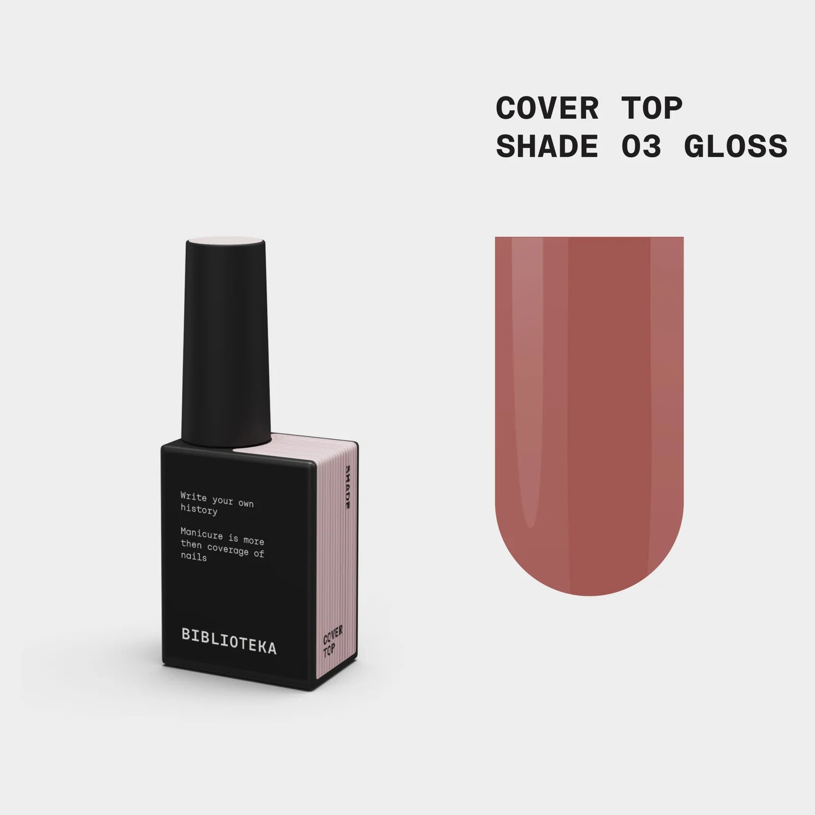 BIBLIOTEKA Gloss Cover TOP № 03 Shade, 10 ml
