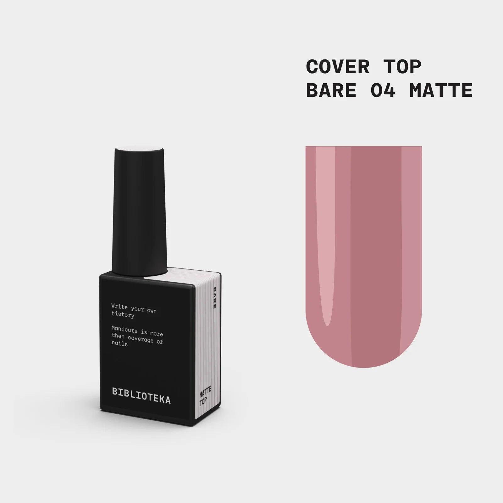 BIBLIOTEKA Matte Cover TOP № 04 Bare - Natural, 10 ml
