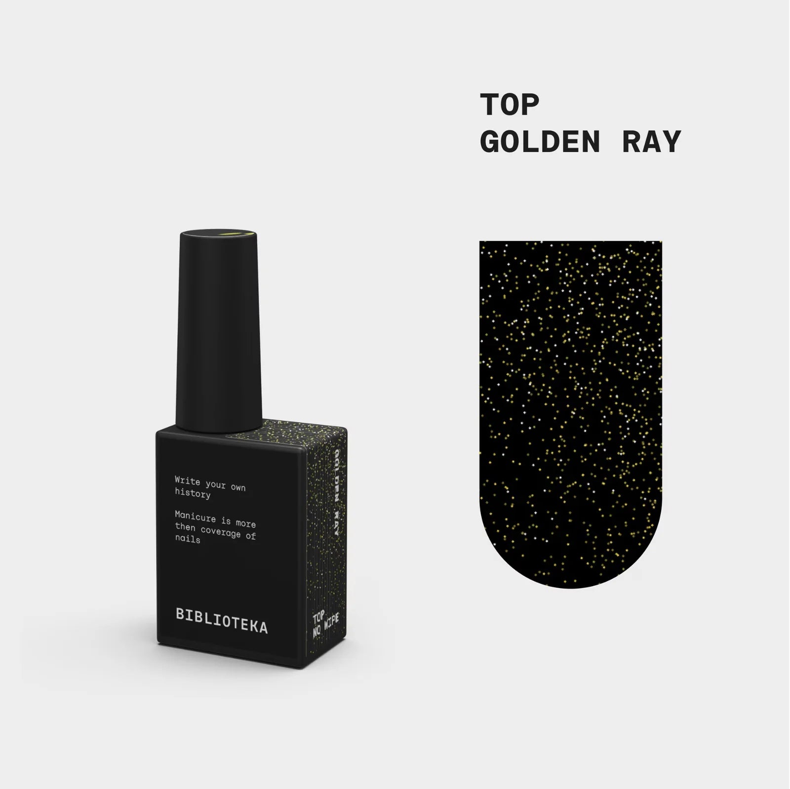 BIBLIOTEKA Top Golden Ray - sin capa pegajosa con filtro UV, 10 ml