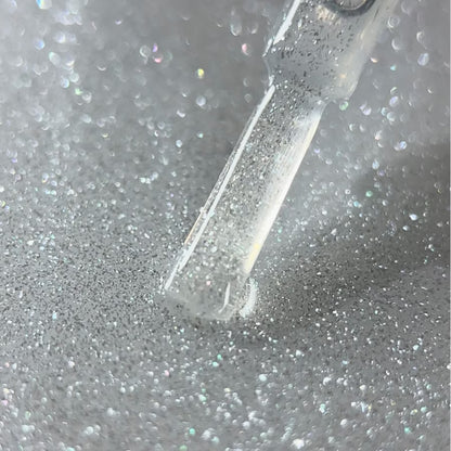 BIBLIOTEKA Top Silver Glow - sin capa pegajosa con filtro UV, 10 ml