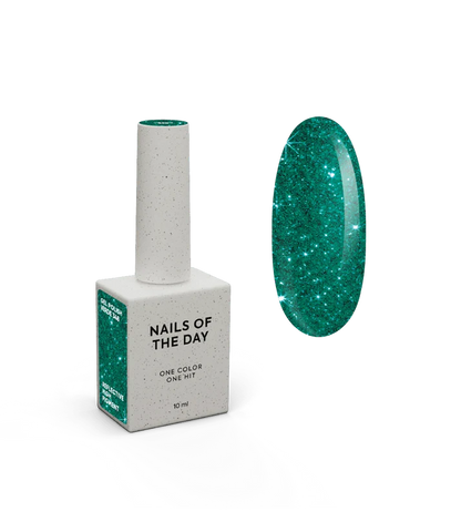 NAILSOFTHEDAY Verde — esmalte semipermanente reflectante verde, 10 ml