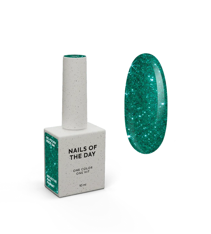 NAILSOFTHEDAY Verde — esmalte semipermanente reflectante verde, 10 ml